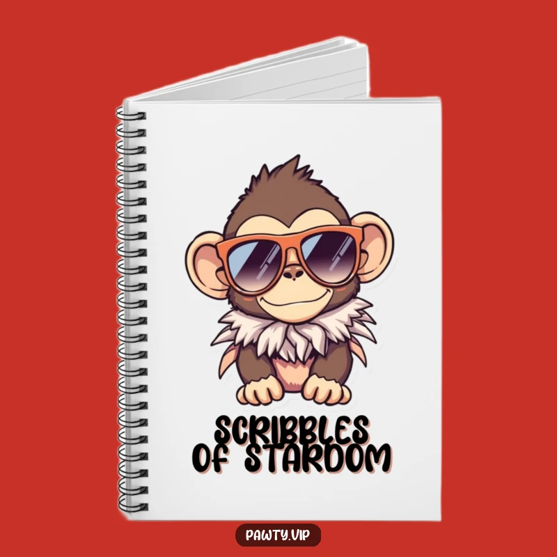 Funny Monkey Sunglasses Boa Notebook – Stylish Journal for Cool Ideas