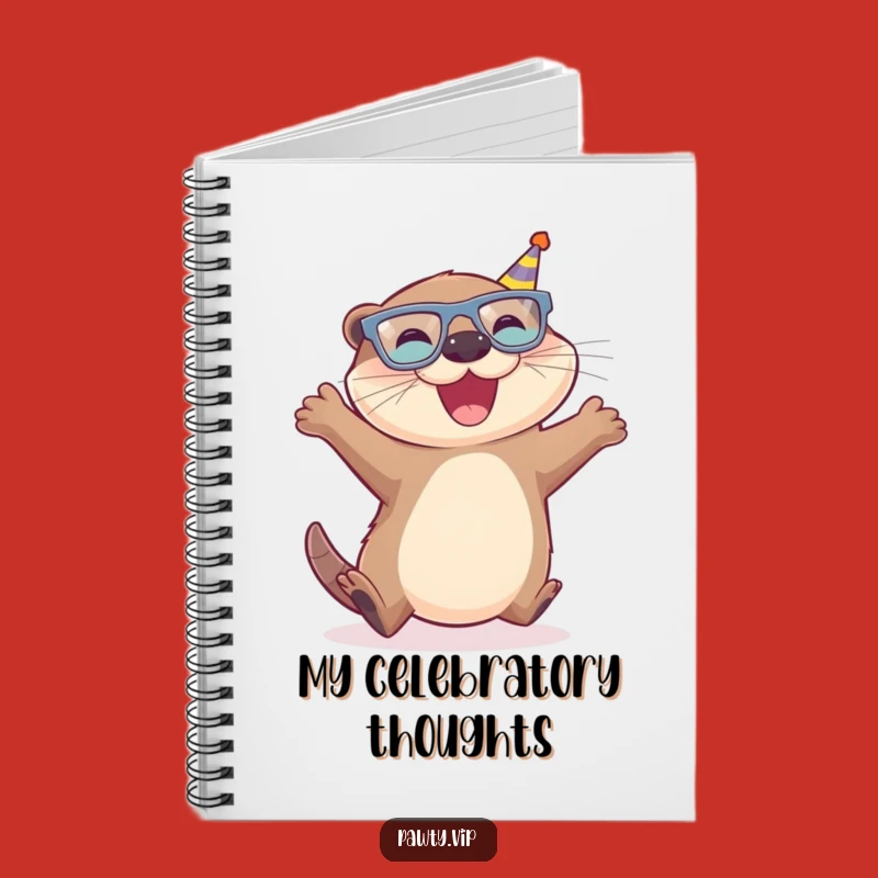 Funny Otter Notebook, Party Glasses Otter Journal, Perfect Joyful Gift