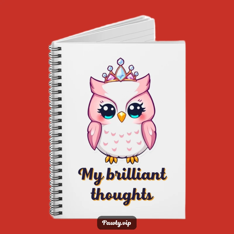 Funny Owl Tiara Notebook: Hilarious Journal for Royal Ideas & Notes