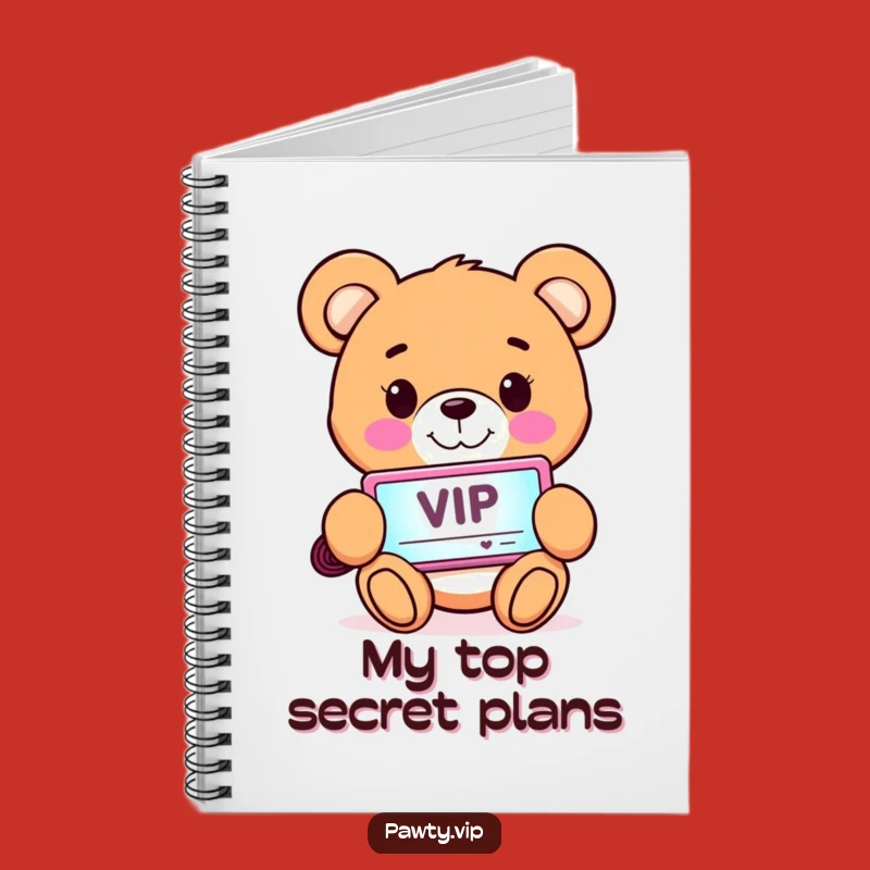 Funny VIP Bear Notebook: Your Exclusive Space for Ideas