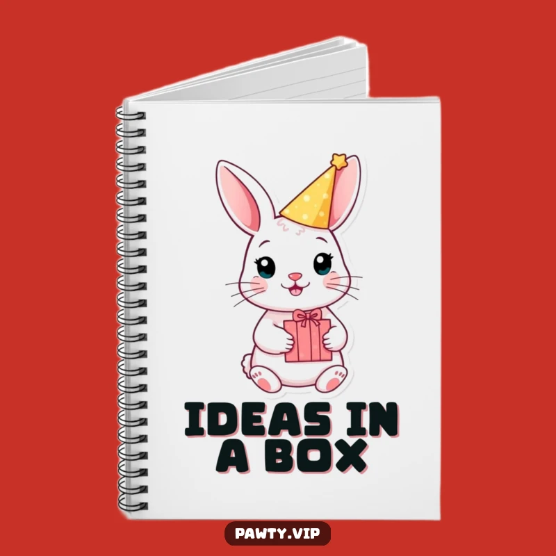 Funny Rabbit Party Notebook, Gift Box Journal, Festive Notes, Hilarious Gift for Writers