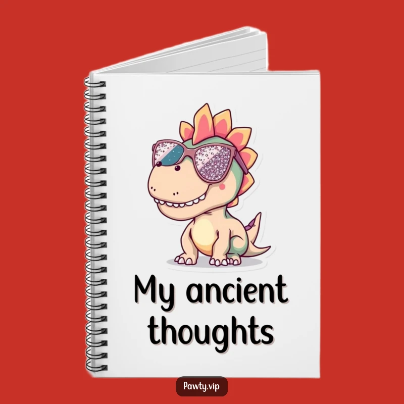 Funny Dinosaur Sunglasses Notebook: Jot down ideas with a cool dino, a perfect retro funny gift for planners.