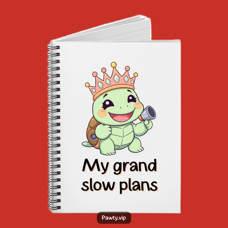 Funny Giggling Turtle Crown Notebook: Hilarious Journal for Party Planners and Ideas