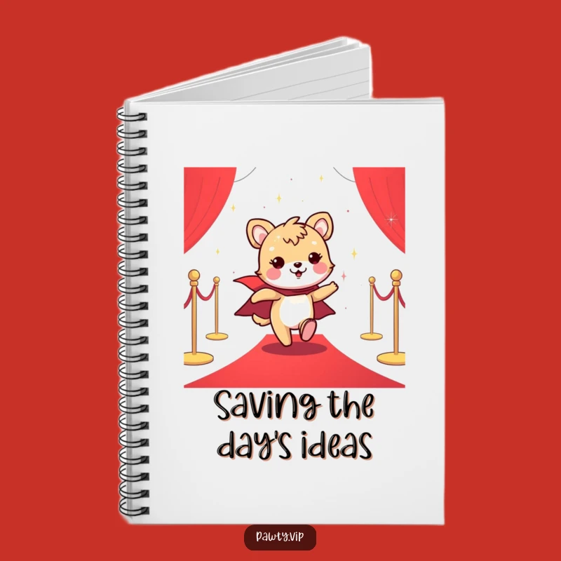 Funny Red Carpet Doodles Notebook: Cheerful Cape Animal's Star Ideas Gift