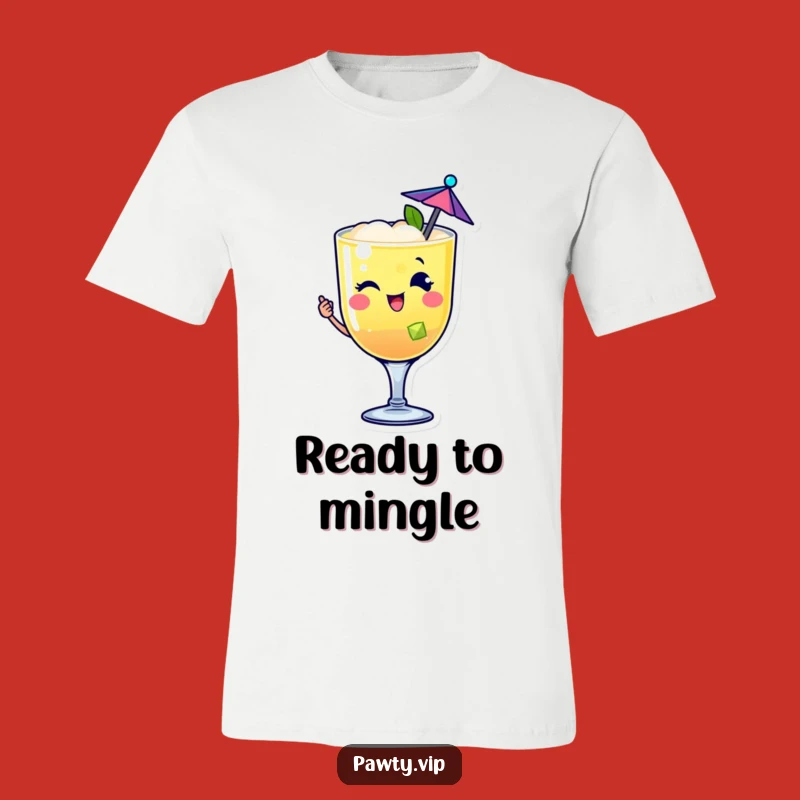 Funny Cocktail Party T-Shirt: Happy Wink, Perfect Summer Fun Gift