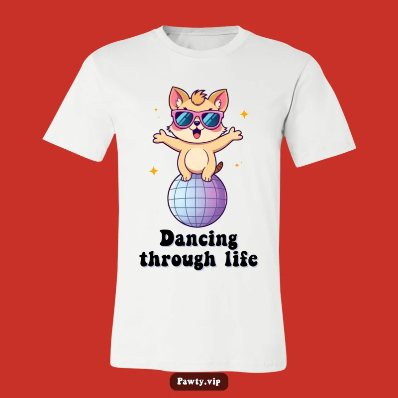 Funny Dancing Animal Sunglasses T-Shirt: Disco Groovy Humor Gift