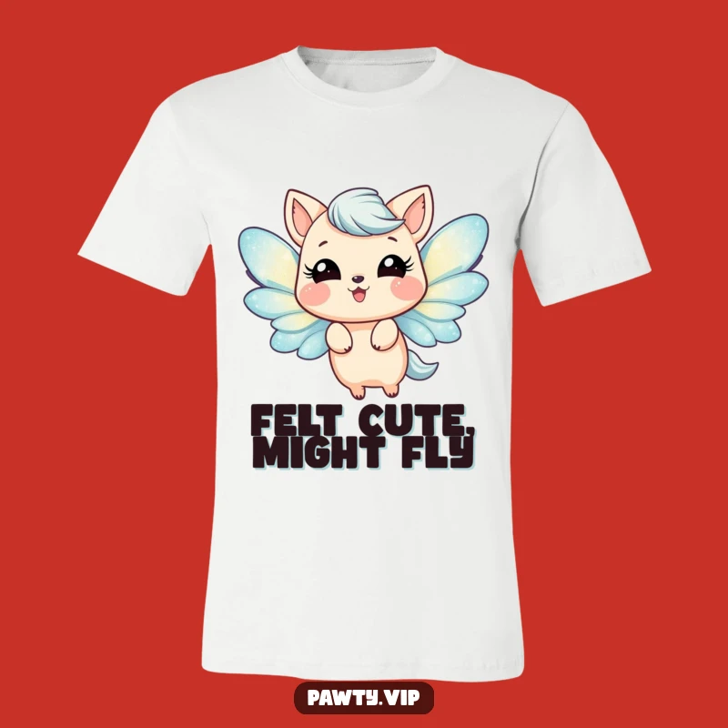 Funny Glittery Wings Animal T-Shirt - Joyful Flutter Tee - Great Funny Gift!