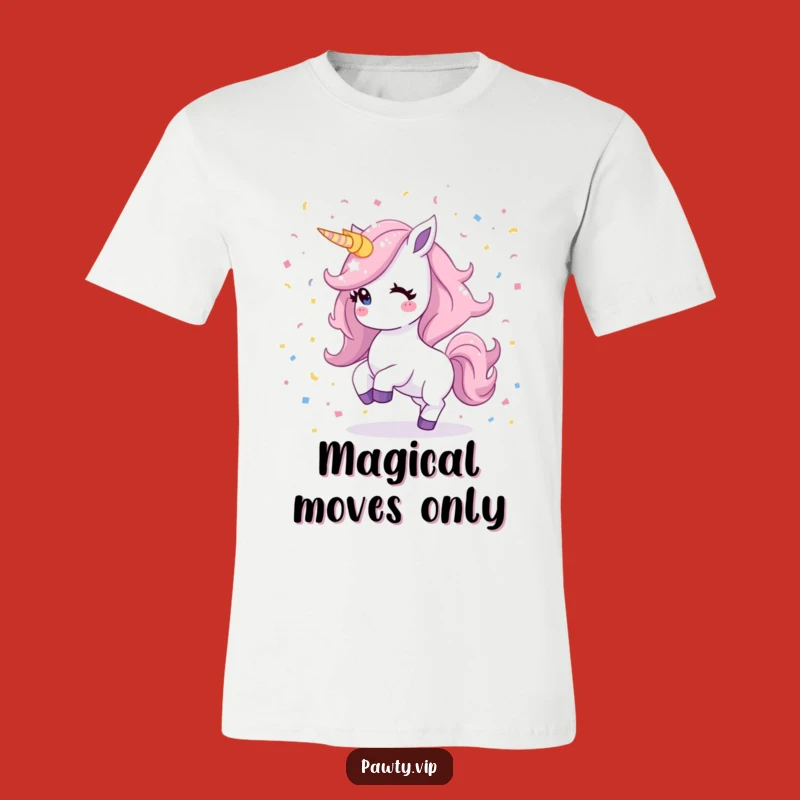 Funny Kawaii Unicorn T-Shirt: Shimmering Mane Dancing, Your Funniest Outfit Ever
