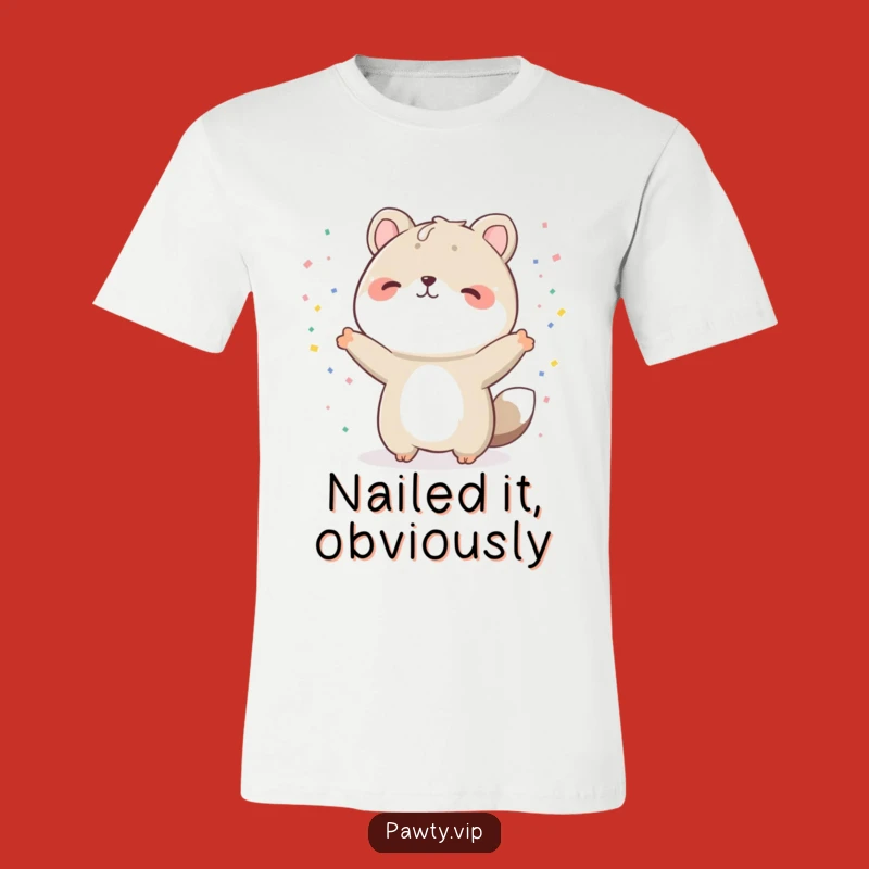 Funny Animal Confetti Pose T-Shirt - Ultimate Comedic Animal Lover Present