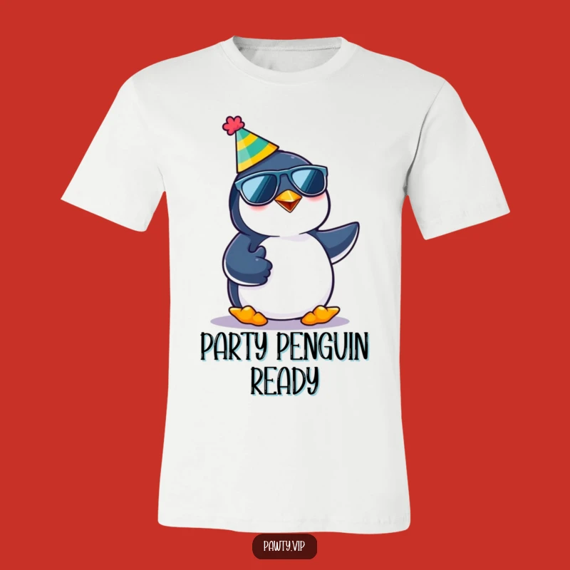 Funny Party Penguin Thumbs Up T-Shirt: Show Off Your Cool Style with This Hilarious Tee