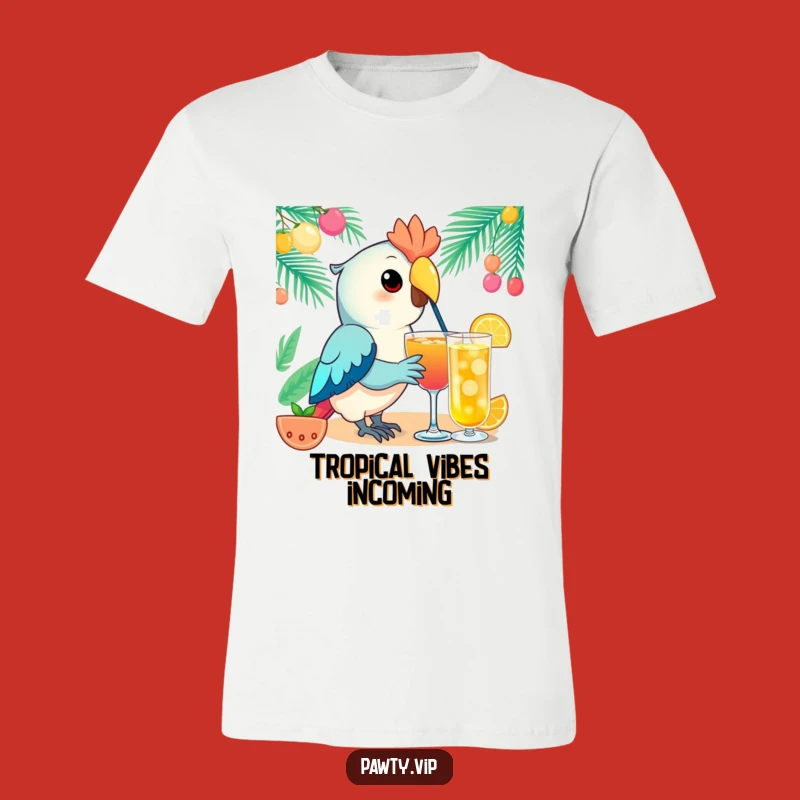 Funny Kawaii Parrot T-Shirt: Festive Sips For A Hilarious, Fun Outfit