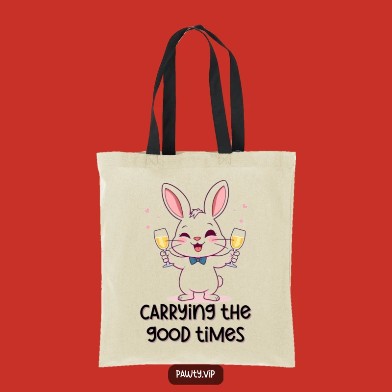 Carry the Fun: Funny Juggling Rabbit Tote Bag, a Chic Funny Gift!