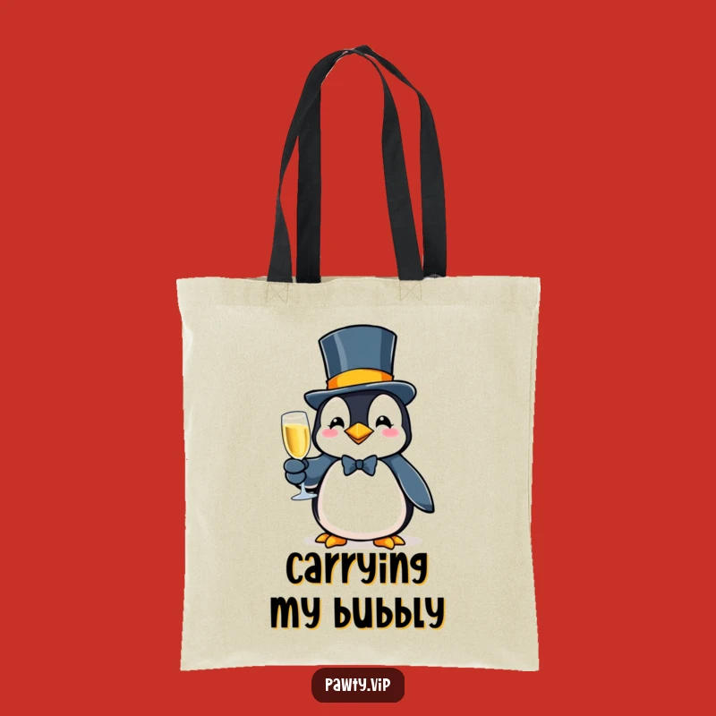 Funny Penguin Gala Tote Bag: Stylish & Sophisticated Carry-All Gift