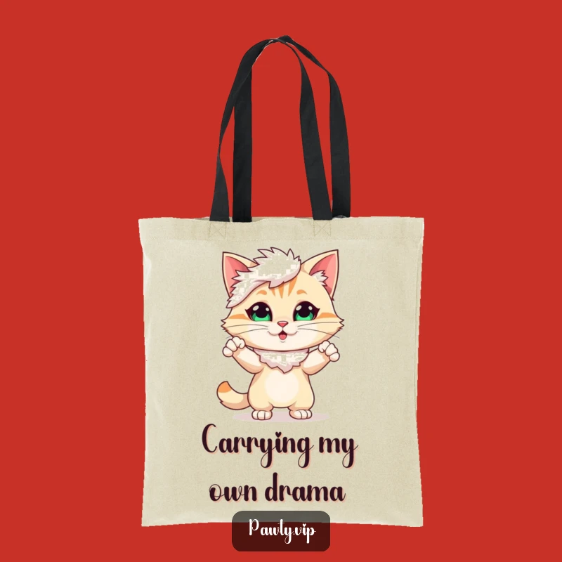 Funny Glamorous Cat Tote Bag: Carry Your Essentials in Style