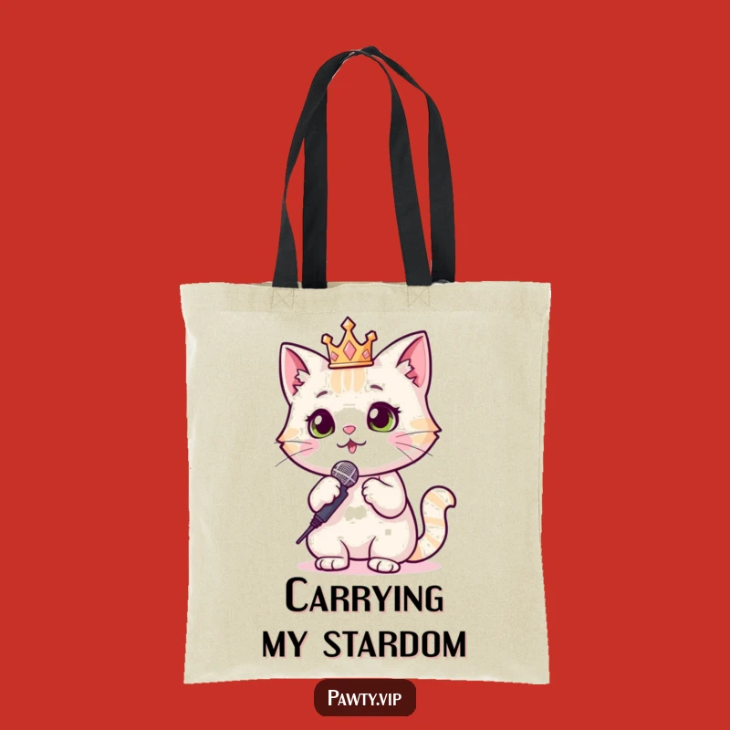 Funny Cat Tote Bag: Carry Your Star Power in Style