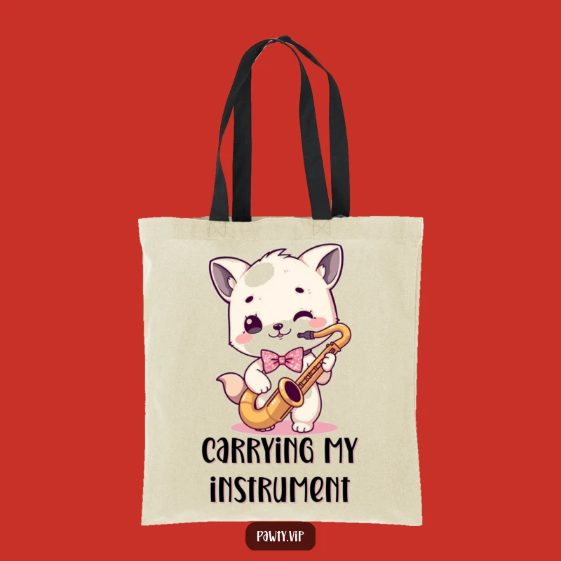 Funny Kawaii Animal Music Tote Bag - Chic and Hilarious Accessory